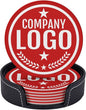 Custom Leather Coasters with Logo by Handmade