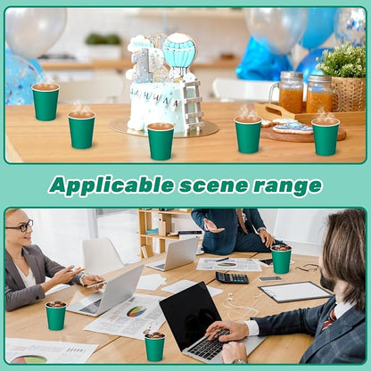 50 Pack 8 oz Disposable Paper Cups, Hot/Cold Beverage Drinking Cups - Image 7
