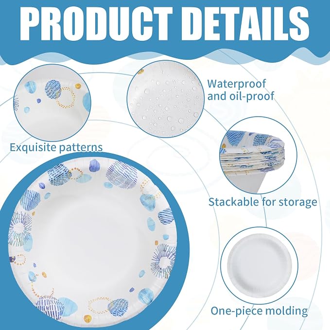 30 Count 8oz Paper Bowls, Disposable Bowls Microwaveable, Soak Proof and Cut - Image 5