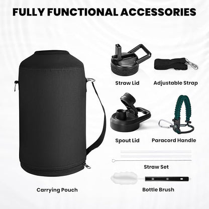RAYMYLO One Gallon Water Bottle Insulated 128 oz, Stainless Steel | Triple - Image 7