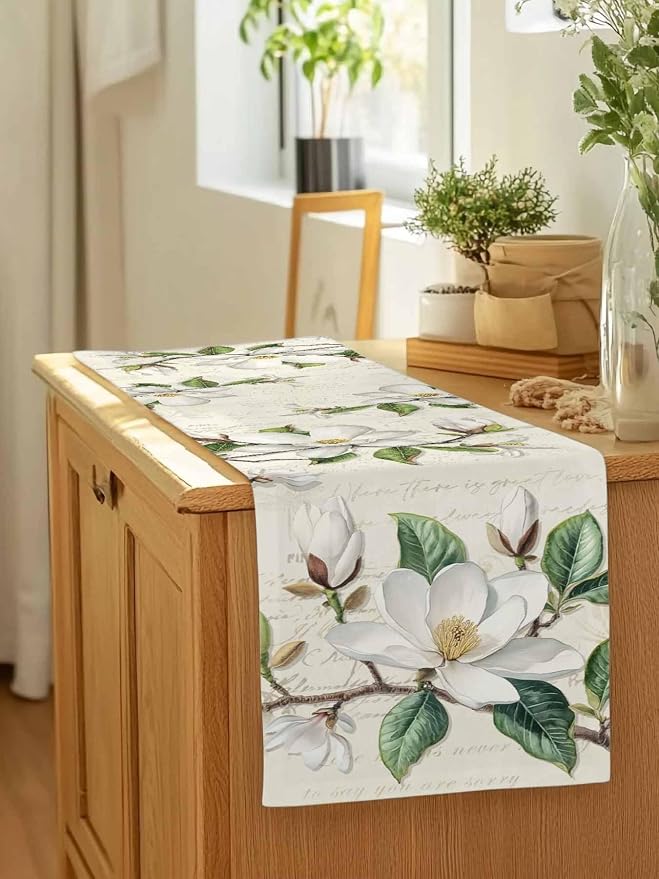 Vintage Floral Spring Table Runners 36 Inches Long, Rustic Botanical Table - Image 7