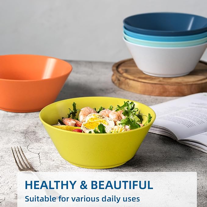 50 Oz Wheat Straw Bowls Set of 6 - Image 6