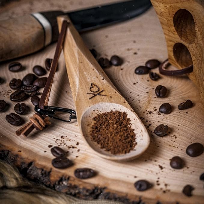 Überleben | Kanu Wooden Camping Spoon – Handcarved Nordic Utensil - Image 3