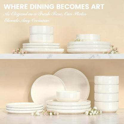 Plates and Bowls Sets, Scratch Resistant Dinnerware Sets - Image 9