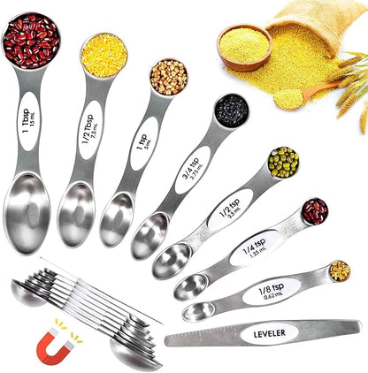 18-Pc Magnetic Measuring Cups and Spoons Set, - Image 2