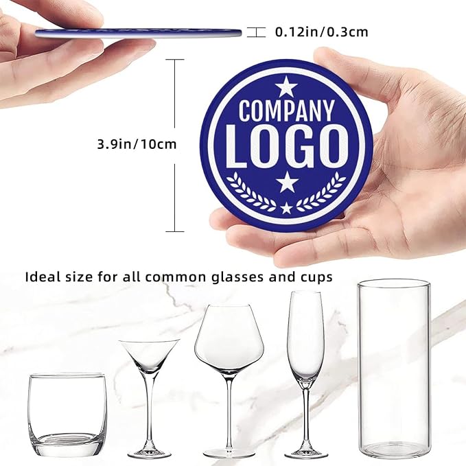 Custom Leather Coasters with Logo - Image 8