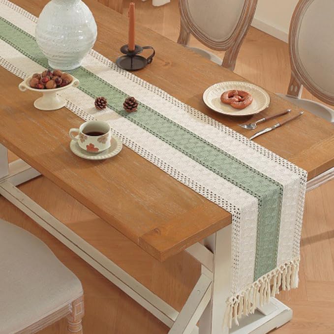 Sage Green Table Runner 108 Inches Long - Image 5