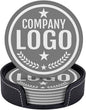 Custom Leather Coasters with Logo by Handmade