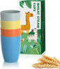 Homienly Drinking Glasses & Shatterproof Cups Set of 4 | Premium Wheat Straw by HOMIENLY