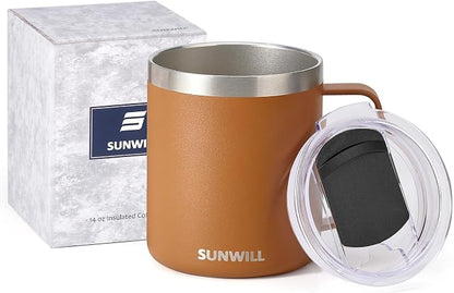 SUNWILL Insulated Coffee Mug, Stainless Steel 14 oz, Splash-Proof Lid | Keeps - Image 5