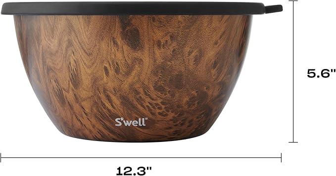 S'well Stainless Steel Salad Bowl Kit XL 184oz, Includes 5oz Canister - Image 3