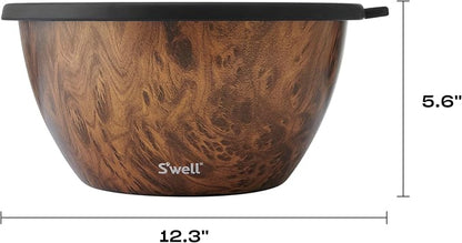 S'well Stainless Steel Salad Bowl Kit XL 184oz, Includes 5oz Canister - Image 3