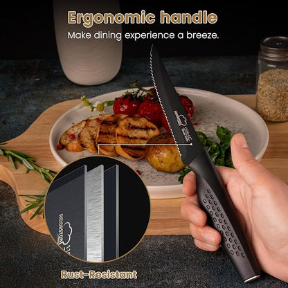 Steak Knives, Steak Knives Set of 8, Stainless Steel Steak Knife Set, Serrated - Image 3