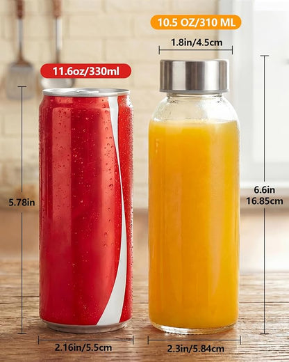 Zukro 10.5 oz Glass Juice Bottles - Image 6