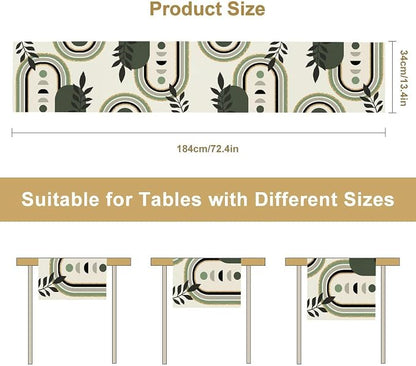 YCness Mid Century Boho Table Runner - Image 2