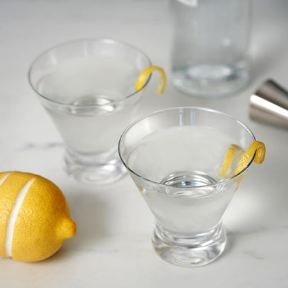 True Stemless Martini Glasses, 8 oz Modern Cocktail Glasses - Image 5