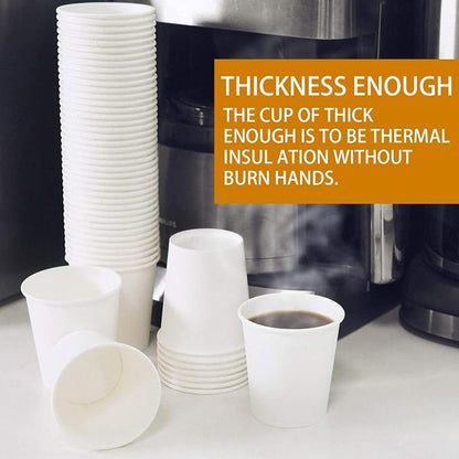 Vumdua 500 Pcs 6 oz Disposable Paper Coffee Cups, Hot/Cold Beverage Drinking Cup - Image 4