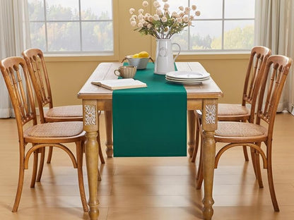 YATOJUZI Green Table Runner Seasonal Kitchen Dining Coffee Table Decoration 55 - Image 4