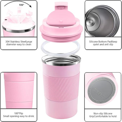 Insulated Travel Coffee Mug, Stainless Steel Coffee Cup - Image 2