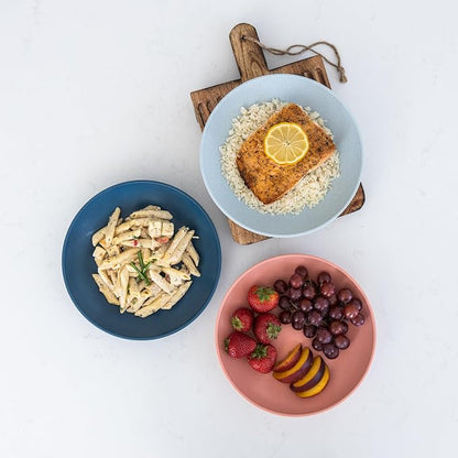 Grow Forward Premium Wheat Straw Pasta Bowls - 30oz Unbreakable Wide & Shallow - Image 5