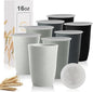 Wrova Wheat Straw Cups 16oz Set of 8 by WROVA