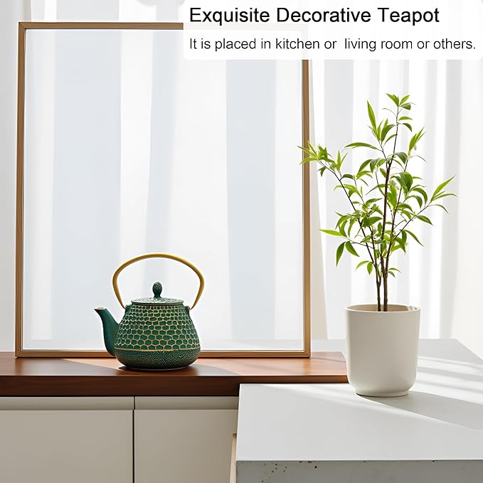 Cast Iron Tea Kettle, Japanese Tetsubin Teapot Coated - Image 7