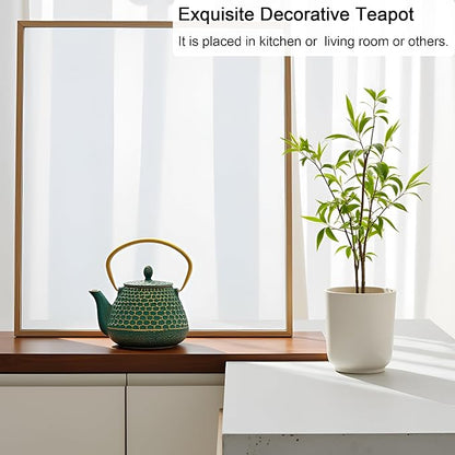 Cast Iron Tea Kettle, Japanese Tetsubin Teapot Coated - Image 7