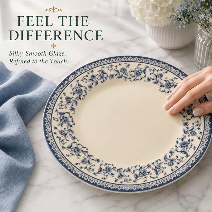 Royal 12-Piece Porcelain Dinnerware Set - Image 7