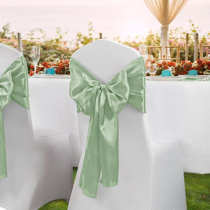 Horbaunal 6 Pack Satin Runners 12 x 72 Inch, Sage Green | Bright Silky Smooth - Image 3