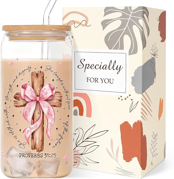 Christian Gifts for Women Glass Cups by Shejdgart