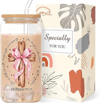 Christian Gifts for Women Glass Cups by Shejdgart