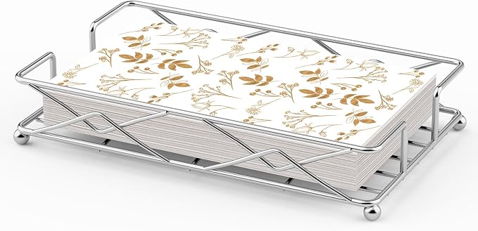 Silver Metal Guest Towel Napkin Holder by LWSFF