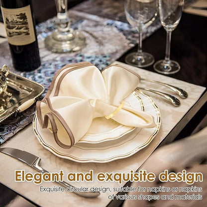 100 Pcs Gold Napkin Rings Bulk, Metal Napkin Ring Holders Round Buckles - Image 8