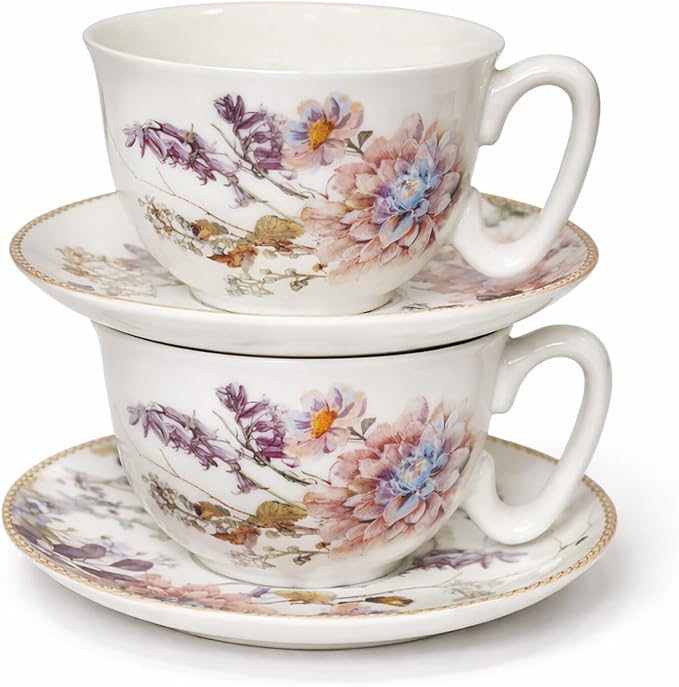 STP GOODS Bone China Tea/Coffee Cup and Saucer in Gift Box Fine Bone China - Image 6