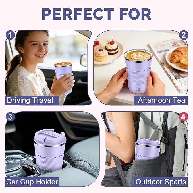MOMSIV 17oz Travel Coffee Mug, Insulated Coffee Cup - Image 7
