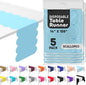Light Blue Scallop Table Runner, Disposable Plastic, 5 Pack by Swanoo