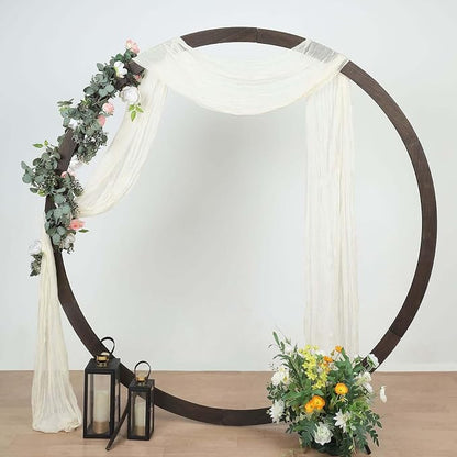 Efavormart 20ft Ivory Gauze Cheesecloth Wedding Arch Drapery Fabric, Extra Long - Image 2