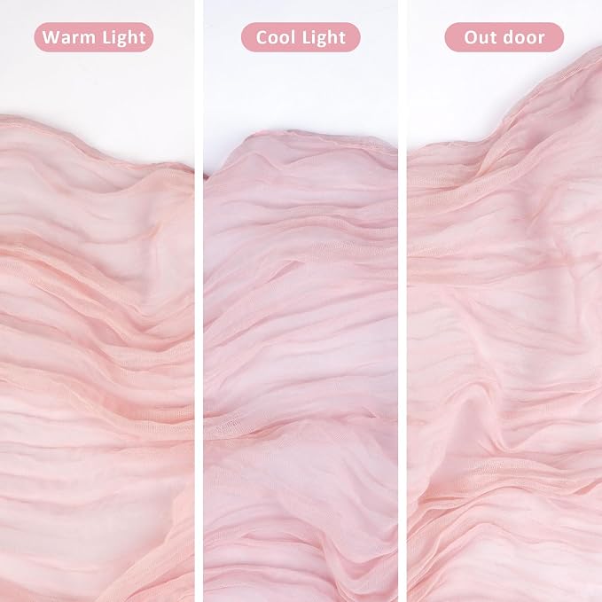 Cheesecloth Table Runner, 120 Inch 10 FT, Dusty Pink | 1 Pack, 35x120 Inches - Image 6