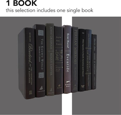 Real Books by Color® (1 Single, Brown) Decorative Bookshelf Home Decor Shelf Styling Photo Prop