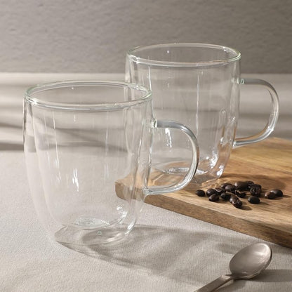 Mr. Coffee Retro Machiatto Large 16 Ounce Insulated Double Wall Glass Coffee & - Image 3