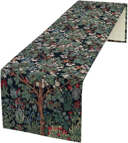William Morris Tree of Life Table Runner Vintage Flowers Table Runner by SXXLDNG