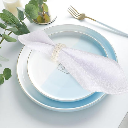 Meplait Napkin Rings Set of 12, Boho Napkins Holders Ring - Image 2