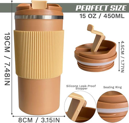 Insulated Travel Coffee Mug, Stainless Steel Coffee Cup - Image 2