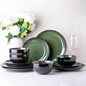 LERATIO Ceramic Dinnerware Sets for 4,Handcraft Stoneware Plates and Bowls Sets,Highly Chip and Crack Resistant | Dishwasher & Microwave & Oven Safe Dishes set,Reactive Glaze Dinnerware- Service for 4