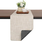 Table Runners 72 Inch Long, Dual-Sided Faux Leather Table Runner | Waterproof by Chitomars