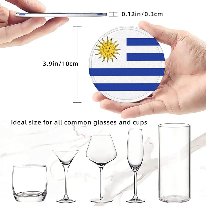 Uruguay Flag Coasters for Drinks - Image 3