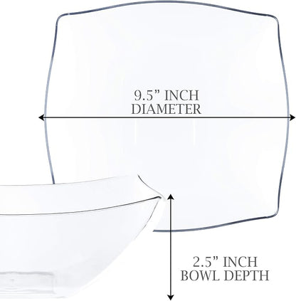 PLASTICPRO Disposable 64 ounce Square Serving Bowls, Party Snack or Salad Bowl - Image 6