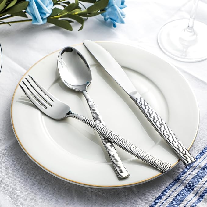 48-Piece Silverware Set, Stainless Steel Flatware Set - Image 3