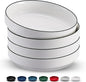 KooK Ceramic Large Pasta Bowls, Microwave and Dishwasher Safe, Shallow Serving by Kook