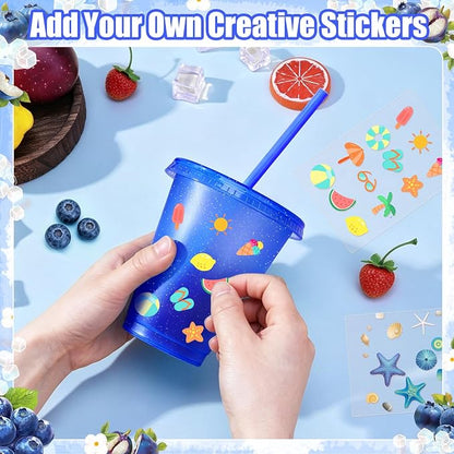 24 Pcs Plastic Tumblers with Lids and Straws, Reusable Cups with Lids Plastic - Image 4